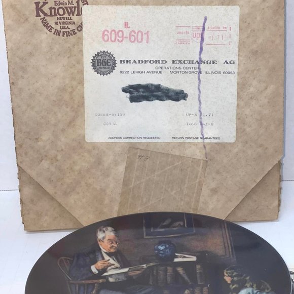 Norman Rockwell , The Story Teller 1984, Knowles Collector Plate with Box - Picture 3 of 10